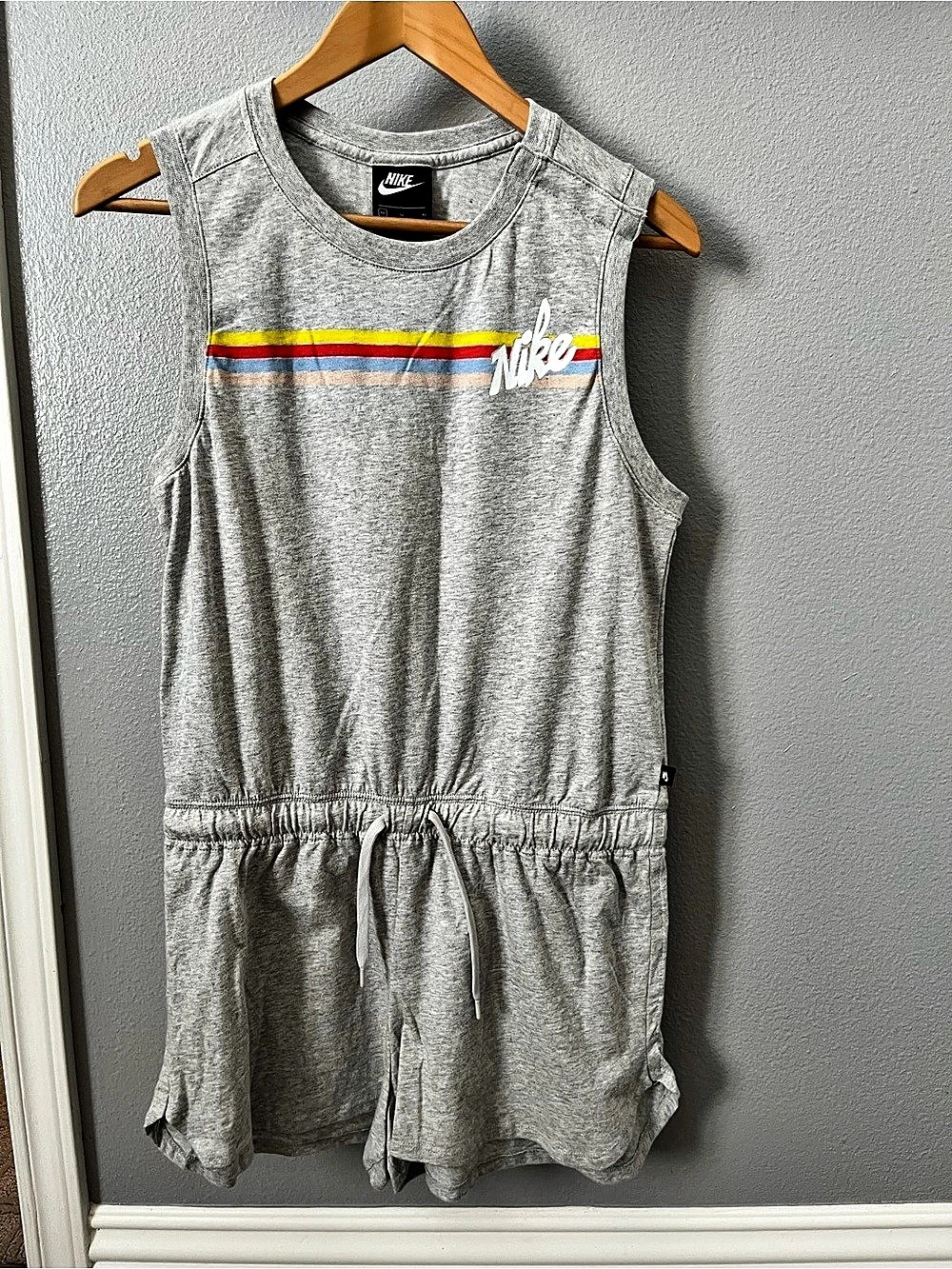 Nike Women’s Retro Style Romper Gray Medium
